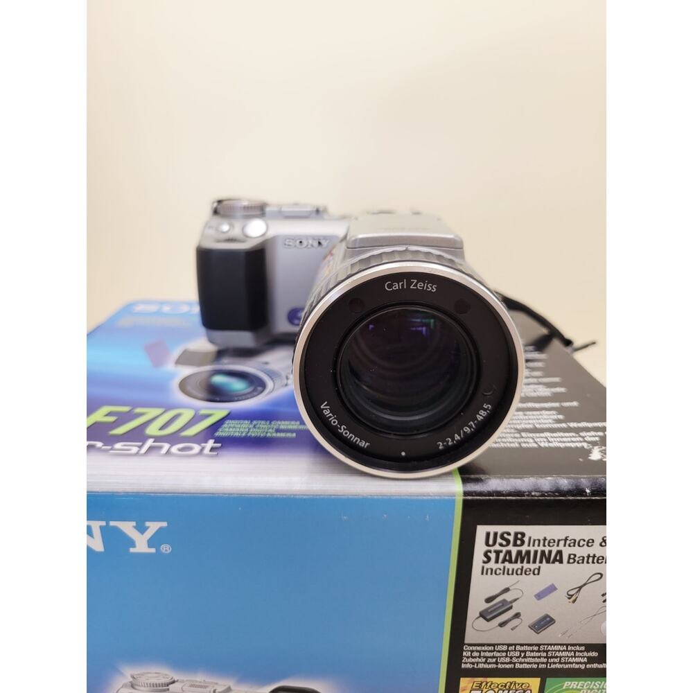 Sony Cyber-shot DSC-F707 Digital Camera 5.0MP Carl Zeiss NightShot Swivel Box - Picture 15 of 16